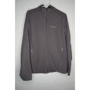 Marmot Men's Grey Full Zip Mock Neck Sweater Sz M Casual Utility Outdoor Winter‎